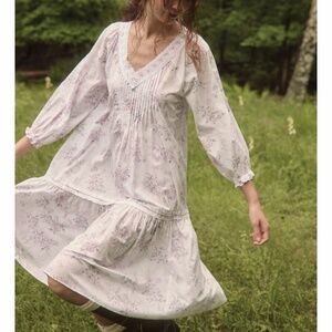 NWOT Eileen West The Marielle Cotton Lawn Waltz Nightgown XXS Romantic Prairie
